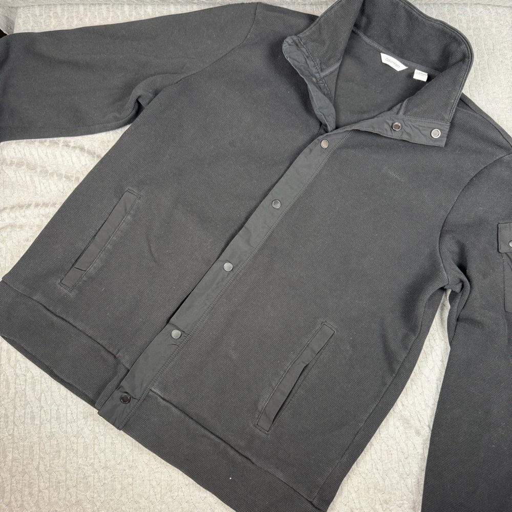 Calvin Klein Men's Light Waffle Knit Jacket XL